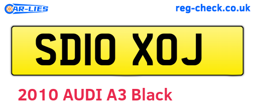 SD10XOJ are the vehicle registration plates.