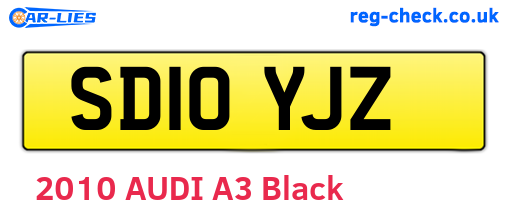 SD10YJZ are the vehicle registration plates.