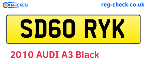 SD60RYK are the vehicle registration plates.