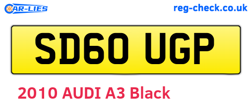 SD60UGP are the vehicle registration plates.