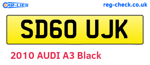 SD60UJK are the vehicle registration plates.