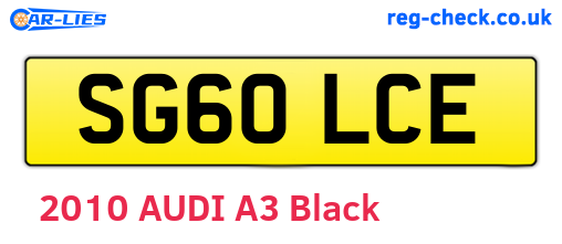 SG60LCE are the vehicle registration plates.