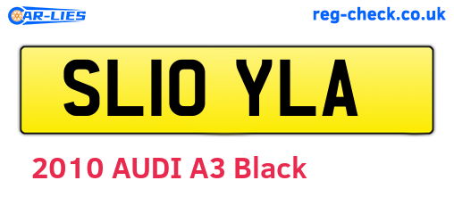 SL10YLA are the vehicle registration plates.