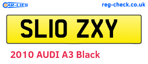 SL10ZXY are the vehicle registration plates.
