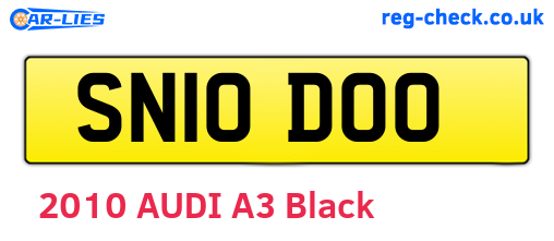 SN10DOO are the vehicle registration plates.