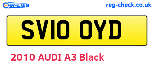 SV10OYD are the vehicle registration plates.