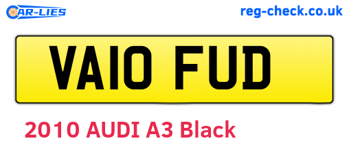 VA10FUD are the vehicle registration plates.