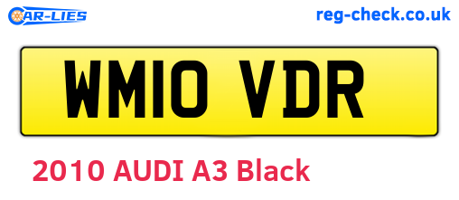WM10VDR are the vehicle registration plates.