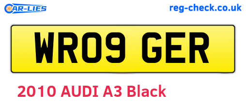 WR09GER are the vehicle registration plates.