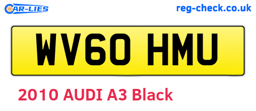 WV60HMU are the vehicle registration plates.