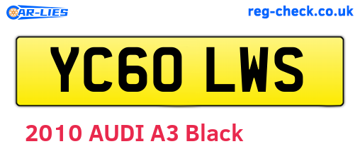 YC60LWS are the vehicle registration plates.