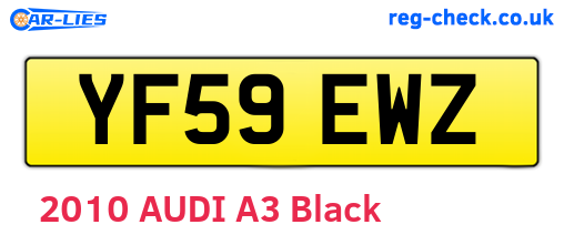 YF59EWZ are the vehicle registration plates.