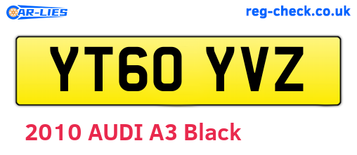 YT60YVZ are the vehicle registration plates.