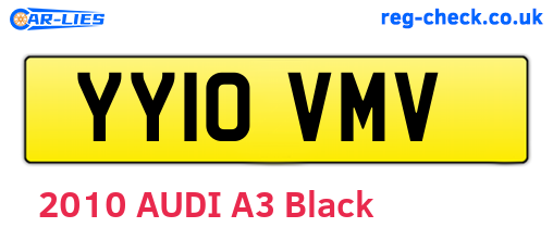 YY10VMV are the vehicle registration plates.