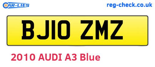 BJ10ZMZ are the vehicle registration plates.