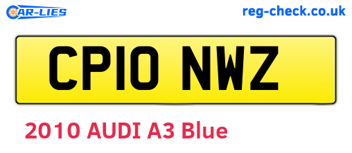 CP10NWZ are the vehicle registration plates.