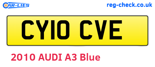 CY10CVE are the vehicle registration plates.