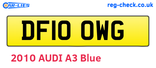 DF10OWG are the vehicle registration plates.