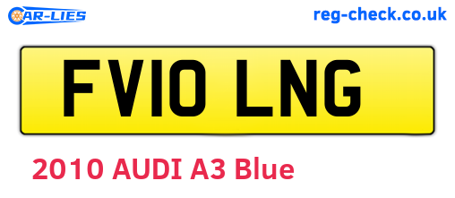 FV10LNG are the vehicle registration plates.