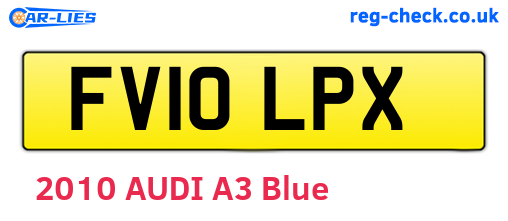 FV10LPX are the vehicle registration plates.