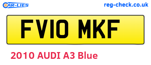 FV10MKF are the vehicle registration plates.