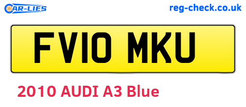 FV10MKU are the vehicle registration plates.