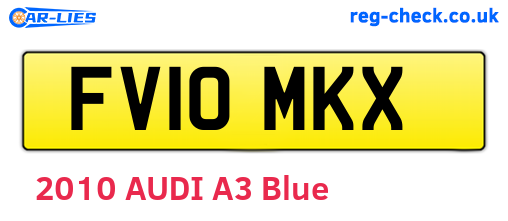 FV10MKX are the vehicle registration plates.