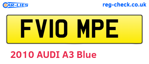 FV10MPE are the vehicle registration plates.