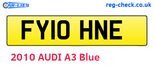 FY10HNE are the vehicle registration plates.