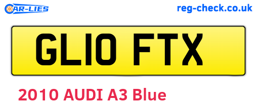 GL10FTX are the vehicle registration plates.