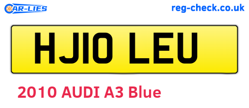 HJ10LEU are the vehicle registration plates.