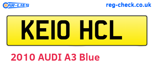 KE10HCL are the vehicle registration plates.