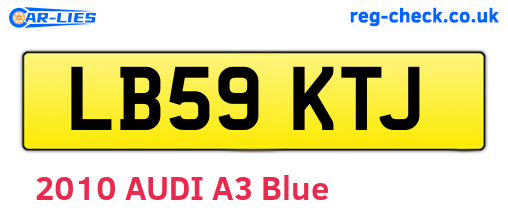 LB59KTJ are the vehicle registration plates.