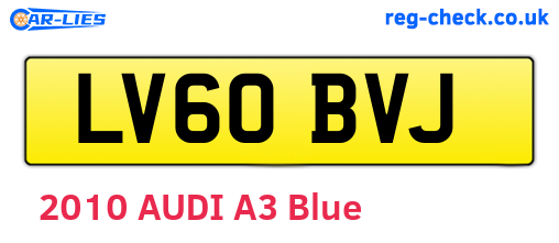 LV60BVJ are the vehicle registration plates.