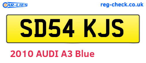 SD54KJS are the vehicle registration plates.