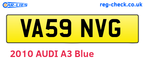 VA59NVG are the vehicle registration plates.