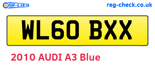 WL60BXX are the vehicle registration plates.