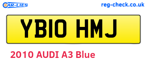 YB10HMJ are the vehicle registration plates.