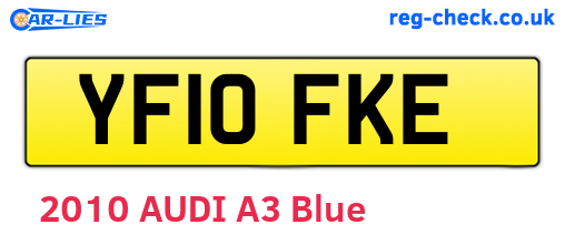 YF10FKE are the vehicle registration plates.