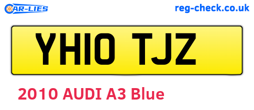 YH10TJZ are the vehicle registration plates.