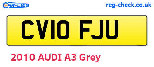 CV10FJU are the vehicle registration plates.