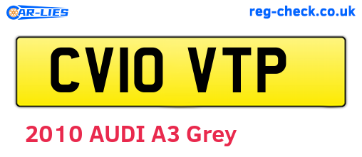 CV10VTP are the vehicle registration plates.