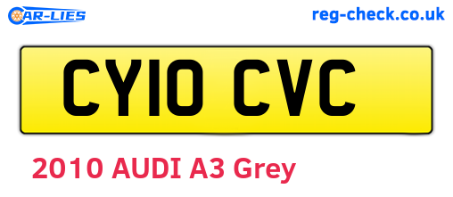 CY10CVC are the vehicle registration plates.