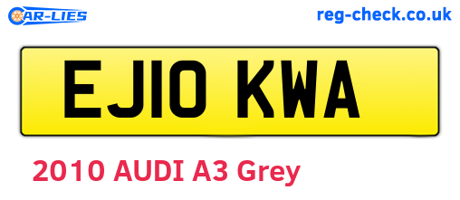 EJ10KWA are the vehicle registration plates.