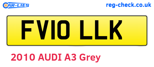 FV10LLK are the vehicle registration plates.
