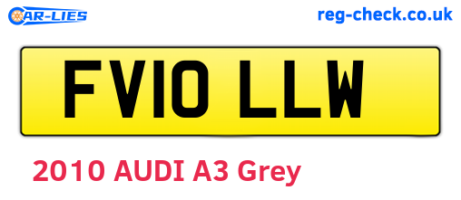 FV10LLW are the vehicle registration plates.