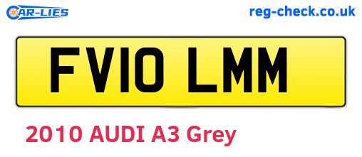 FV10LMM are the vehicle registration plates.