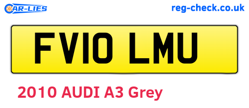 FV10LMU are the vehicle registration plates.