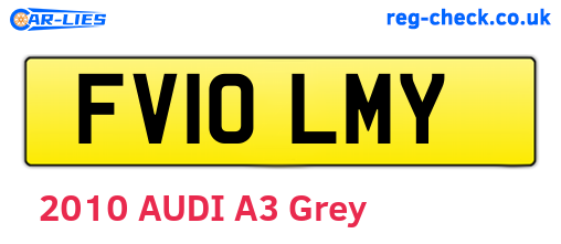 FV10LMY are the vehicle registration plates.