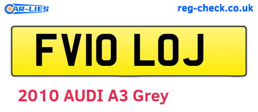 FV10LOJ are the vehicle registration plates.